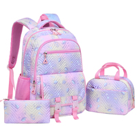 Sac à dos scolaire Ledu unisexe en tissu Oxford avec fermeture éclair, protection dorsale, coussin d'air, grande capacité, léger et imperméable