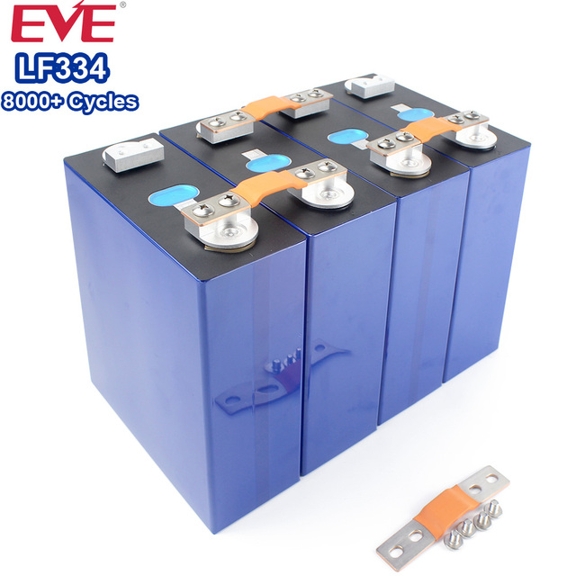 2026 NEW EVE LF334 LFP Lifepo4 Cells A Grade A Factory Cells with Dual Studs MB31 Upgrade Power Cells 3C 8000 CYCLES for EV RV