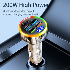 200W 150W PD 30W yaygın uyumlu hızlı araba şarjı şarj dijital ekran <span class=keywords><strong>Mini</strong></span> taşınabilir arabalar şarj hızlı LED şarj - Product Image 5