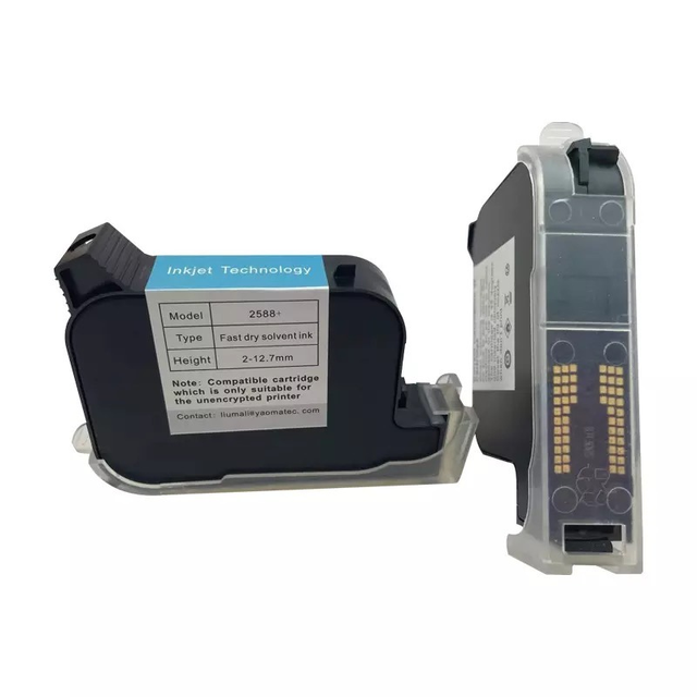 Yaomatec 12.7mm Color Quick Dry Ink Cartridge for Carton Plastic Wood Steal No Encryption Handheld Online Inkjet Printer