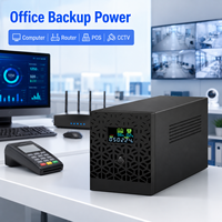 Onduleur interactif en ligne 1200VA avec écran LCD, régulation de tension AVR, protection contre les surtensions, alimentation de secours pour ordinateur, bureau, routeur, TPV, vidéosurveillance