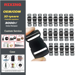 Connecteurs en plastique de couleur noire en gros, boucle à dégagement rapide, clip en plastique, boucle pour cordons, vêtements, articles de sport - Product Image 1