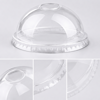 Couvre-gobelet universel en PET, demi-sphère, anti-fuite, résistant à la chaleur, transparent, pour bubble tea, café, à emporter