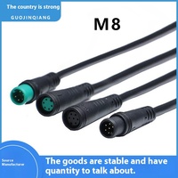 M8 2-adriges bis 6-adriges wasserdichtes DC-Anschluss kabel Hochs tabile 4-polige Stecker-Buchse-Strom versorgung 2A