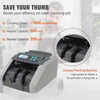Nouvelle machine à compter les billets de qualité professionnelle H-307, écran LCD, reconnaissance automatique des devises, détecteur de contrefaçon UV/MG/IR, USD/EUR