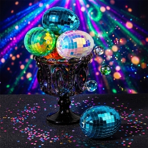 Silver Reflection Easter Customized Disco Ball Paper Egg Hanging PET Teen Decoration - Product Image 1