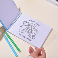 2026 Neues OEM Kinder A5 Niedliches Cartoon-Bären-Malbuch Spiralbindung Notizbuch Aquarell-Kritzelbuch
