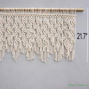 Décorations murales en macramé, art mural en corde, style bohème chic contemporain, 100% coton, personnalisées - Product Image 2