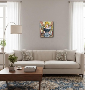 Peinture acrylique Anime OEM ODM : Femme confiante <span class=keywords><strong>dans</strong></span> un studio d'artiste - Product Image 3