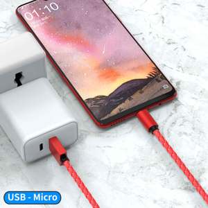 Colorido tejido trenzado de cuero de la PU de USB2.0 toType-C 8pin de velocidad de carga del teléfono Cable de Micro Usb - Product Image 4