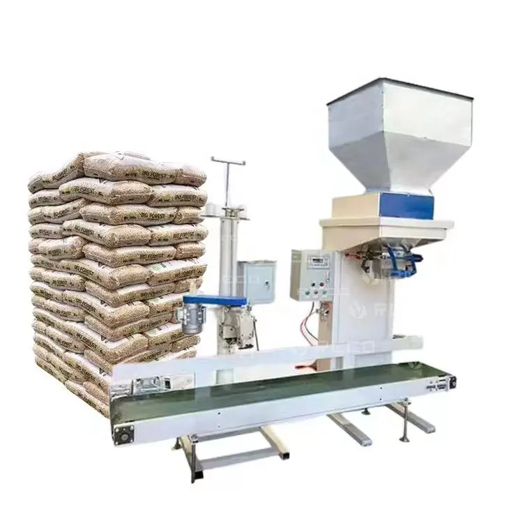 50kg Absack maschine für die Futter mühle Fütterung Pulver verpackungs maschine Futter verpackungs maschine mit Heiß siegel gerät