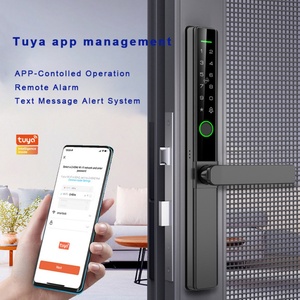 Serrure intelligente Glomarket étanche Tuya avec empreinte digitale, en aluminium à rupture de pont thermique, capacité de 100 empreintes digitales, port de charge d'urgence - Product Image 3
