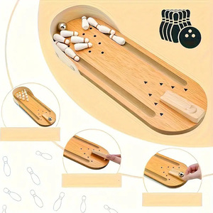 Mini Desktop gioco di <span class=keywords><strong>Bowling</strong></span> al coperto Puzzle per il tempo libero giocattoli educativi per <span class=keywords><strong>bambini</strong></span> set da <span class=keywords><strong>Bowling</strong></span> in legno giocattoli per <span class=keywords><strong>bambini</strong></span> - Product Image 3