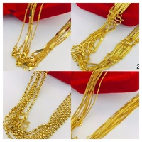 Collier Chaîne Maillon Pur Minimaliste Plaqué Or 24 Carats Couleur Cuivre en Gros de Dubaï XUPING