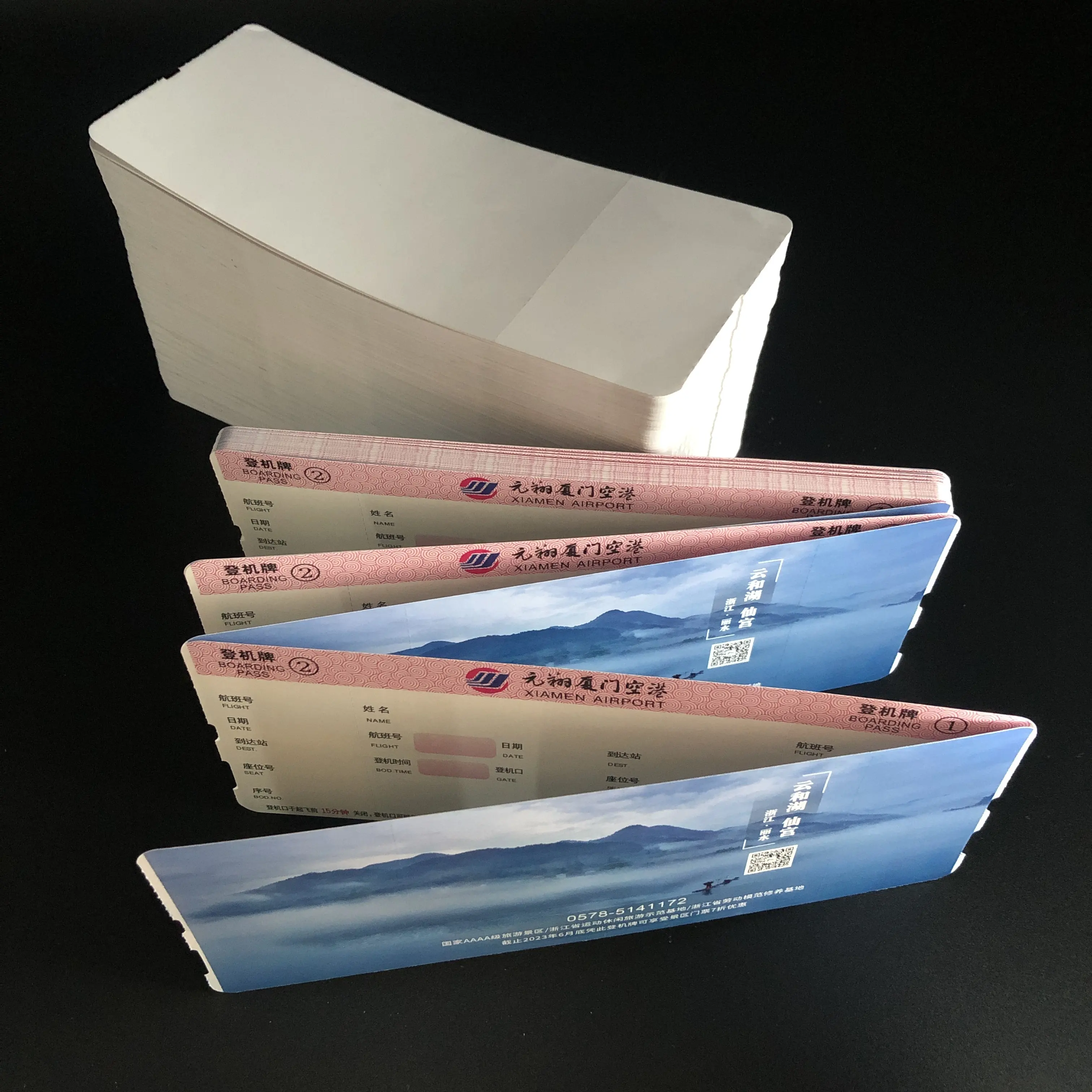 Fabrieksprijs Op Maat Gemaakt Blanco Thermisch Printen Instapkaart Vliegticket