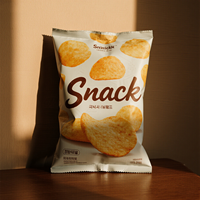 100g 500g sac de joint arrière imprimé personnalisé de qualité alimentaire croustilles collations soufflées sac d'emballage étanche à l'humidité