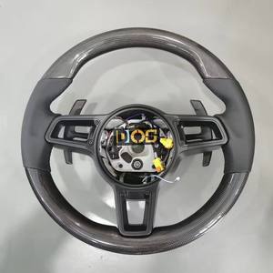 Volant en cuir et fibre de carbone pour Porsche Panamera, Macan, Cayenne, 918, 911, 718, 970, 971, 958, compatible avec <span class=keywords><strong>le</strong></span> véhicule d'origine - Product Image 2
