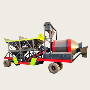 Centrale à béton sèche mobile approuvée CE Centrale à béton professionnelle mobile - Product Image 3