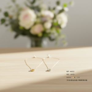 Collana in Acciaio Inossidabile con Ciondolo a Forma di Lettera O e Diamante, 6mm - Product Image 3