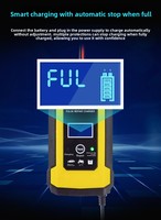 Chargeur de batterie au plomb 12V6A pour voiture et moto, réparation intelligente par impulsions, arrêt automatique, protection contre les surcharges