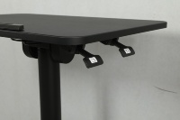 ADA Minimalisme Hauteur Réglable Gaz De Levage Bureau Ordinateur Portable Table Mobile Bureau Debout avec Angle De Retournement 0-90 Quatre Roues Verrouillées
