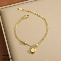 Nouveaux accessoires, bijoux exquis pour femmes, plaqué or 18 carats, acier inoxydable, pendentif cylindrique à fleurs creuses, bracelet réglable