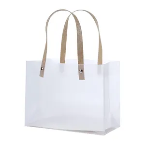 Factory Direct Hard Handtasche Geschenk verpackung Ftosted Transparent Pvc Plastic Shopping Bag