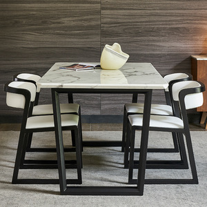 Modern Simple Light Luxury Solid Wood Home Restaurant Upholstered Hotel <b>Kitchen</b> Dining <b>Chairs</b> - Product Image 4