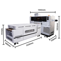 Imprimante textile DTF A0 60 cm, nouveau design, 4 I3200, encre blanche, pour T-shirts, impression de film 600 mm, avec secoueur automatique et sécheur pour transfert thermique