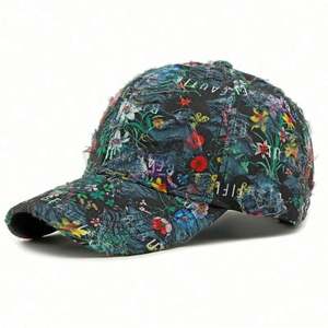 Nouvelle Arrivée 2025 – Casquette de Baseball Distressed à Imprimé Floral Personnalisé, Style Ethnique, pour Femme, Chapeau de Soleil Tendance pour l'Extérieur - Product Image 5