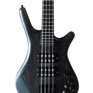 กีตาร์เบสไฟฟ้า 4 สาย คุณภาพสูง ยี่ห้อ Paisen ไม้เอล์มเมเปิลสีดำล้วน 24 เฟรต - Product Image 3