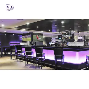 interior bar design photos modern LED counter bars black indoor use cool club bar tops