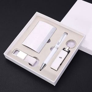 Ensemble cadeau de carnet de notes professionnel promotionnel de luxe avec 100 feuilles, porte-cartes, porte-clés, stylo - Cadeau de Noël d'entreprise - Product Image 1