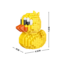 Nouveaux ensembles de jouets de construction en plastique Micro Nano Block pour enfants, thèmes animaux (porc, hamster, panda, perroquet, canard), décorations et cadeaux de fête 6130