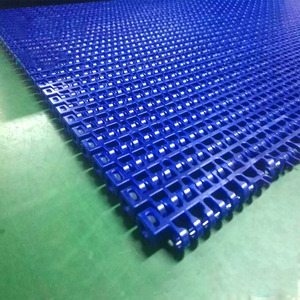 POM-S1100 mm Pitch gıda kızarma ızgara kemer için 15.2 hat düz kafes modüler plastik konveyör bant - Product Image 6