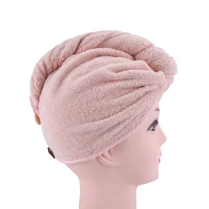 serviette de cheveux wrap coton Suppliers-Serviette en coton pour cheveux, sèchage rapide, haute qualité, lot de 50 pièces