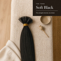Extensions de cheveux lisses noirs doux, bordés, adaptés pour la présentation en salon ou par les modèles