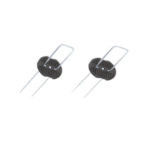 <b>U</b> Shape Ground Stakes Stainless Steel 0.8mm Thickness 2 In Length For Weed Control Artificial Turf Soil Digging - Product Image 1