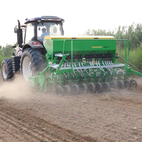 Semoir agricole à 24 rangs, tracté par tracteur, pour travail efficace, machine de semis direct, semoir de précision