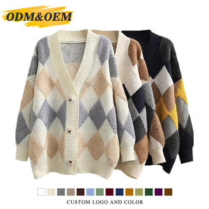 Nouveau Style Cardigan femmes <span class=keywords><strong>pull</strong></span> flotteur Jacquard tricoté <span class=keywords><strong>pull</strong></span> décontracté impression <span class=keywords><strong>à</strong></span> manches longues <span class=keywords><strong>pull</strong></span> - Product Image 4