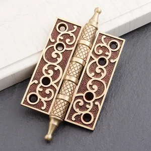 In Stock Exquisite Vintage Style Classic Brass Door Hinge With Intricate Details