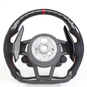 Volante de Fibra de Carbono Real Fabricado en Fábrica para <span class=keywords><strong>Audi</strong></span> R8 A4 5 <span class=keywords><strong>6</strong></span> 7 8/S3 4 5/RS3 4 5 <span class=keywords><strong>6</strong></span>/TT/TTS, Actualización de Volante Antiguo a Nuevo - Product Image 4