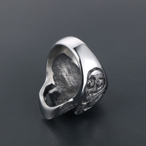 แหวนหัวกะโหลกเครื่องประดับฮิปฮอปพังค์ของผู้ชาย SA777แฟชั่นสไตล์มอเตอร์ไซค์ - Product Image 4