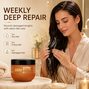 Mascarilla Capilar Reparadora Profunda de 450g con Aceite de Argán y Proteína de Seda, Marca Privada, Venta al Por Mayor, Logotipo Personalizado - Product Image 5