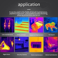 Caméra thermique infrarouge HTI 06 pour l'extérieur / le corps, WiFi, 256 x 192, vision infrarouge, mesureur, imageur rouge, pour les fuites d'eau, les personnes