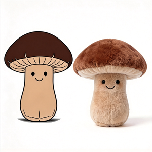 Almohada de Peluche de Hongo Marrón Realista al por Mayor, Juguetes de Peluche de Hongo Marrón de Simulación, Almohada de Peluche de Hongo de Alta Calidad - Product Image 1