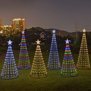 Weihnachtsdekoration für Außenbereich – Wasserdichte Stern-<span class=keywords><strong>Spiral</strong></span>-Eisen-Beleuchtung für Künstliche Weihnachtsbäume - Product Image 1