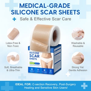 ELBBUB Private Label 1.5m Reparação Cicatrizes Cirúrgicas Keloid À Prova D' Água Folha De Cicatriz Reutilizável Remendos De Fita De Remoção De Cicatriz - Product Image 3