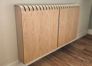 Cubierta de <span class=keywords><strong>Radiador</strong></span> de MDF Premium <span class=keywords><strong>con</strong></span> Estante de Almacenamiento para Espacios Habitables - Product Image 3