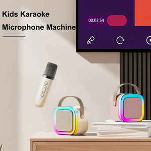 Machine à karaoké pour enfants, mini machine à chanter portable avec microphones, haut-parleur et ensemble de microphones, haut-parleur de karaoké pour filles - Product Image 4